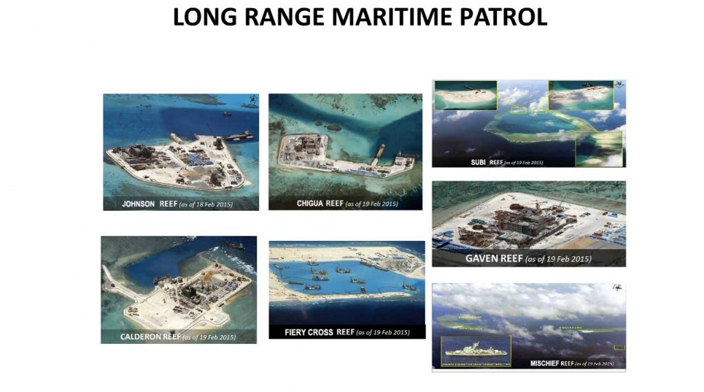 Land reclamation works by the Chinese on Spratly Islands.