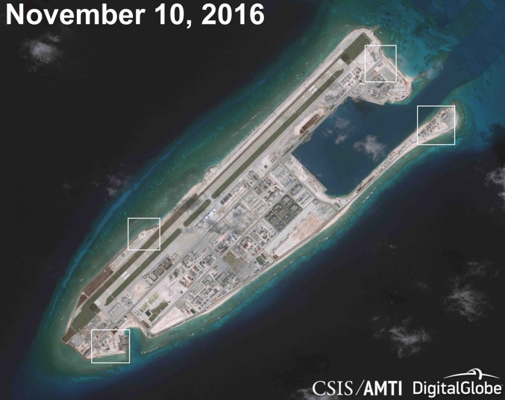 Fiery Cross reef, Aerial photos