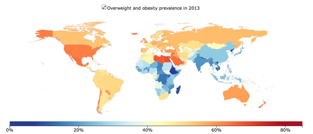 World obesity map