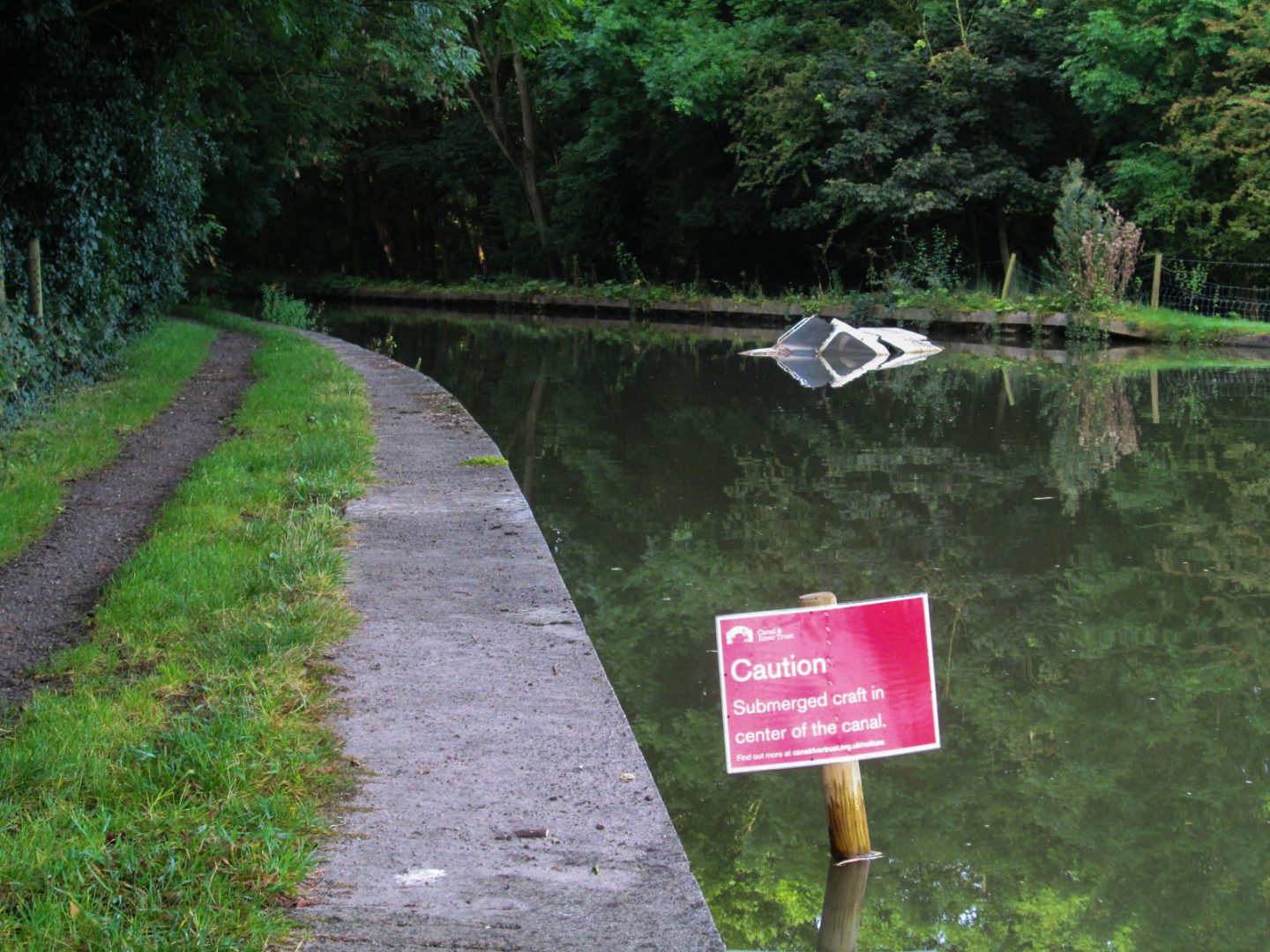 Sunk boat at Marston