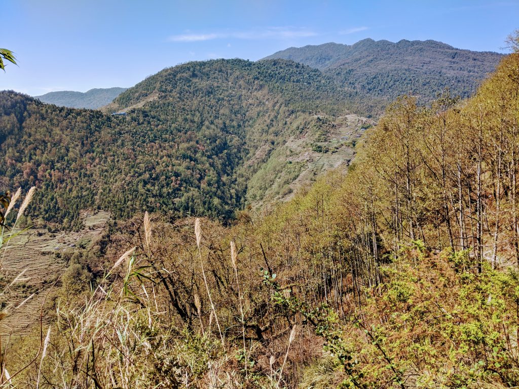 View South across the Modi Valley from Chhomrong