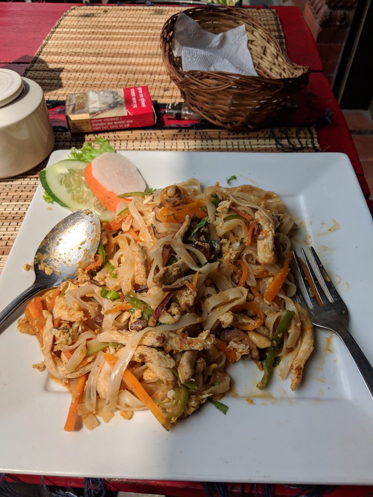 Pad Thai with peanuts, Pokhara 13/04/2019