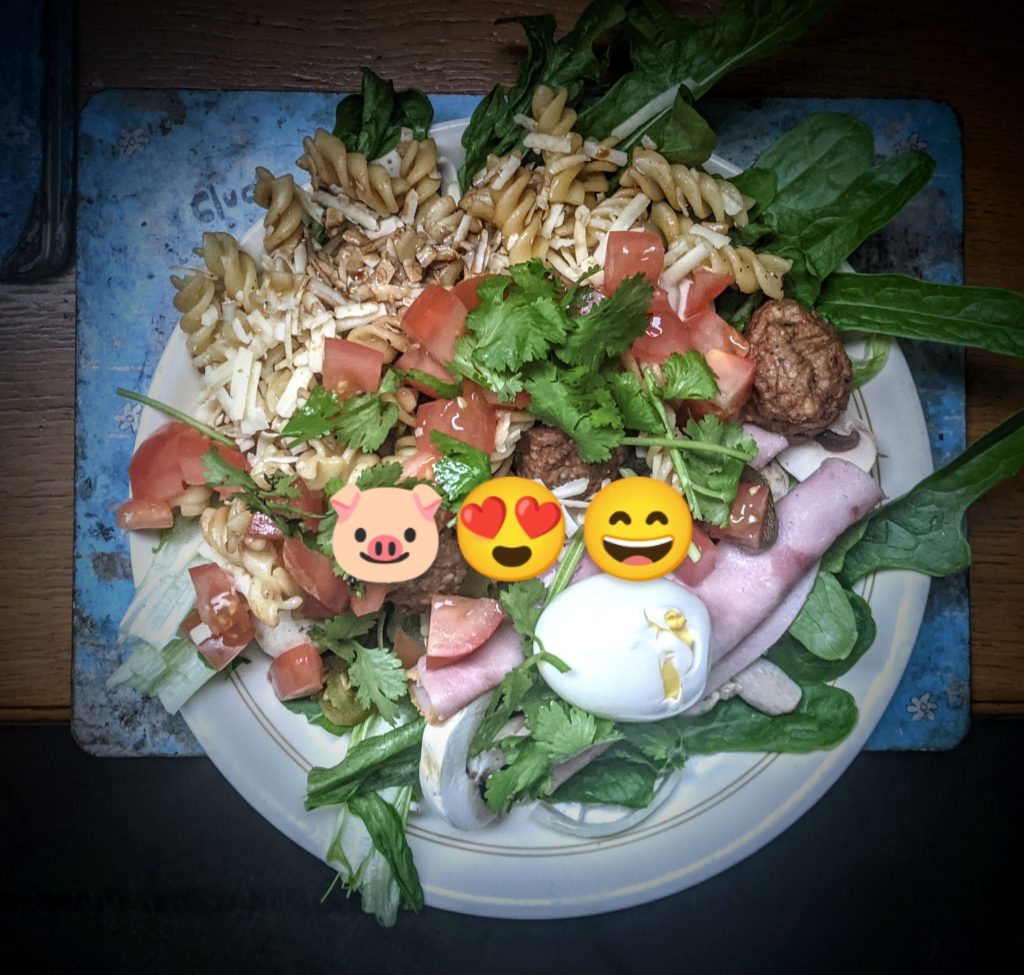 Cheese and meatball salad - 9/6/2021
