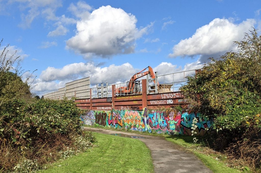 Graffiti behind Amazon Flex depot Wembley