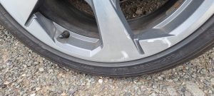 Damaged wheel hub