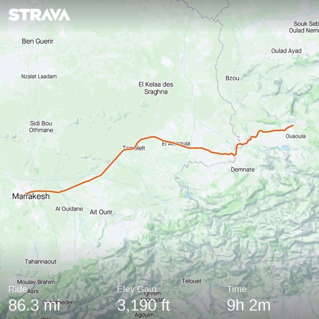Cycling Marrakech to Ouzoud Falls