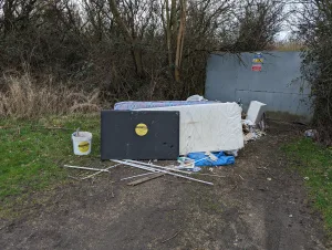Fly tipping close to Mercot, Oxfordshire.