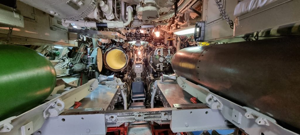 Onboard Submarine - Front torpedo room
