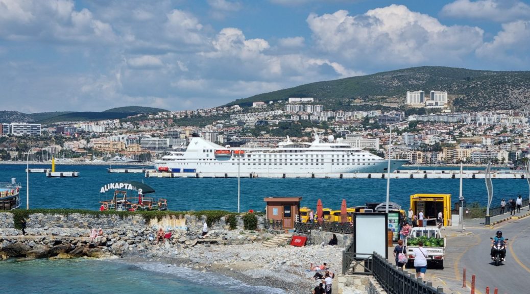 A cruise ship in Kusadasi