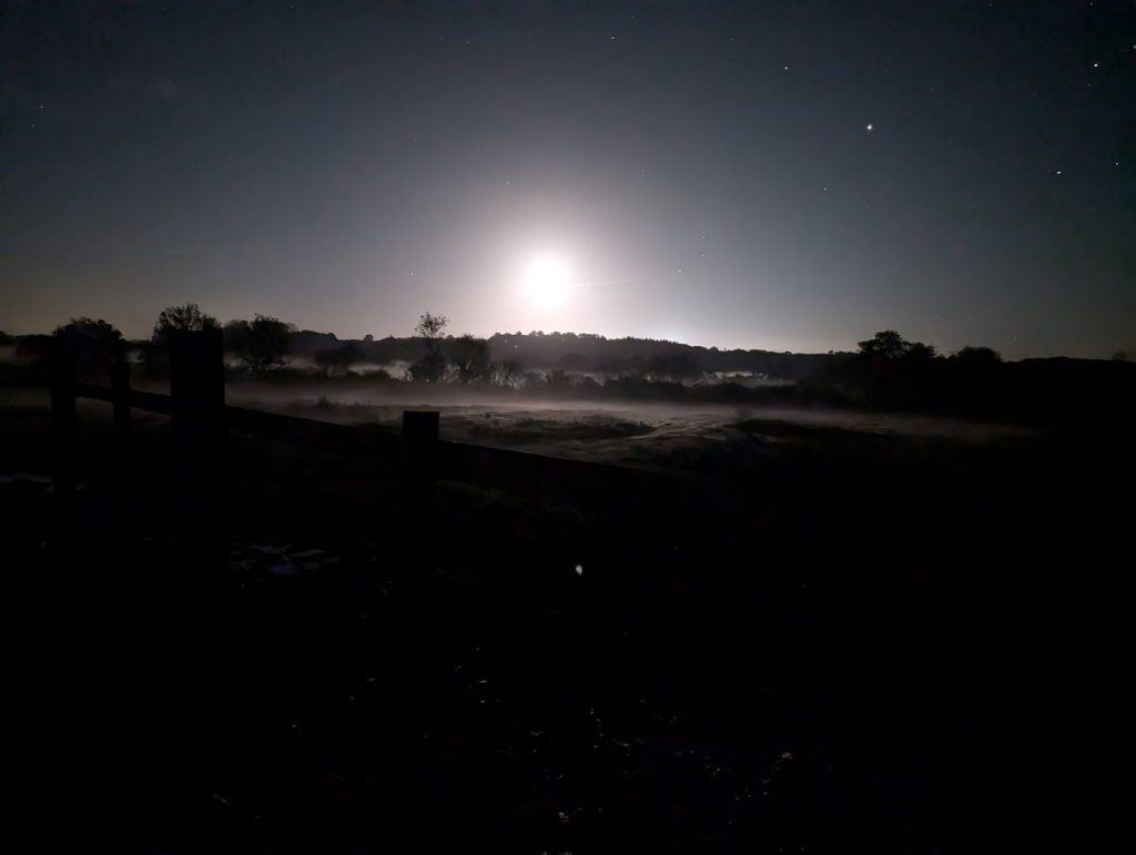 View across the canal by night