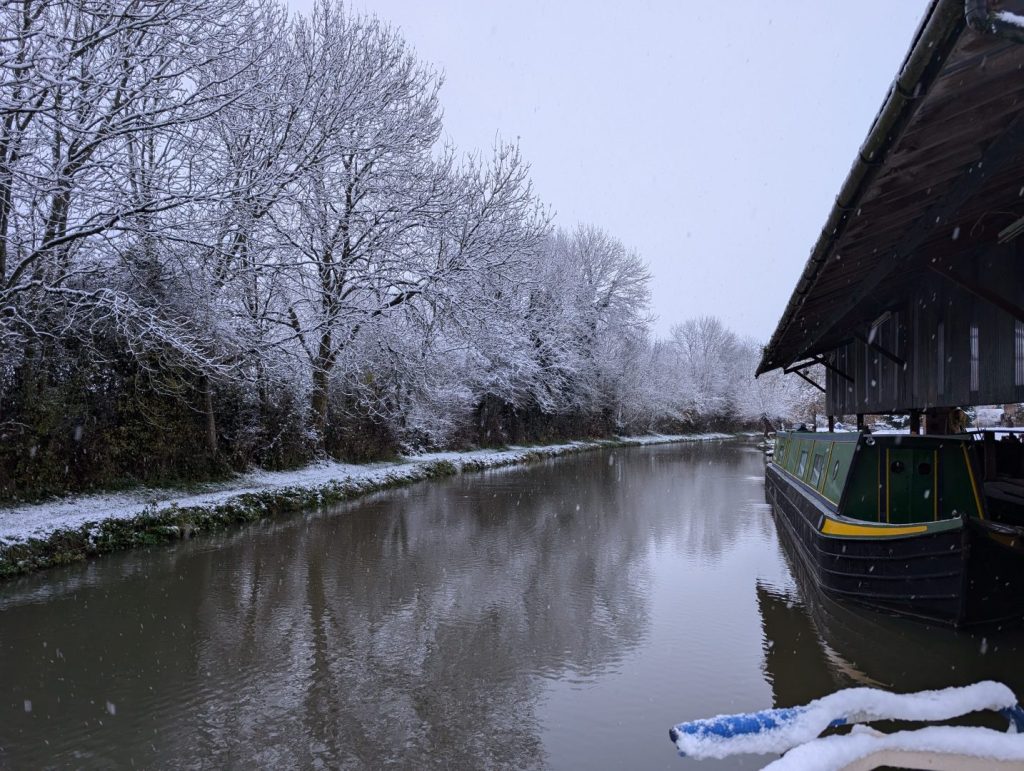 Mooring at Forge Farm (Snow version)