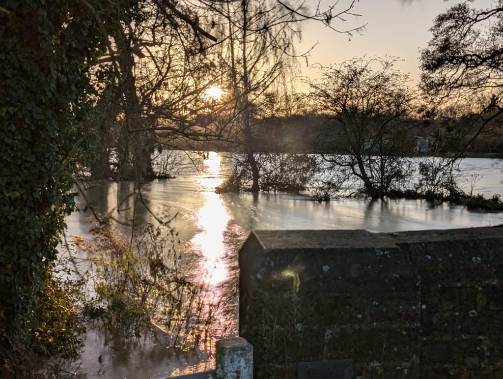 A flooded river Cherwell. Cropredy, November 2024.