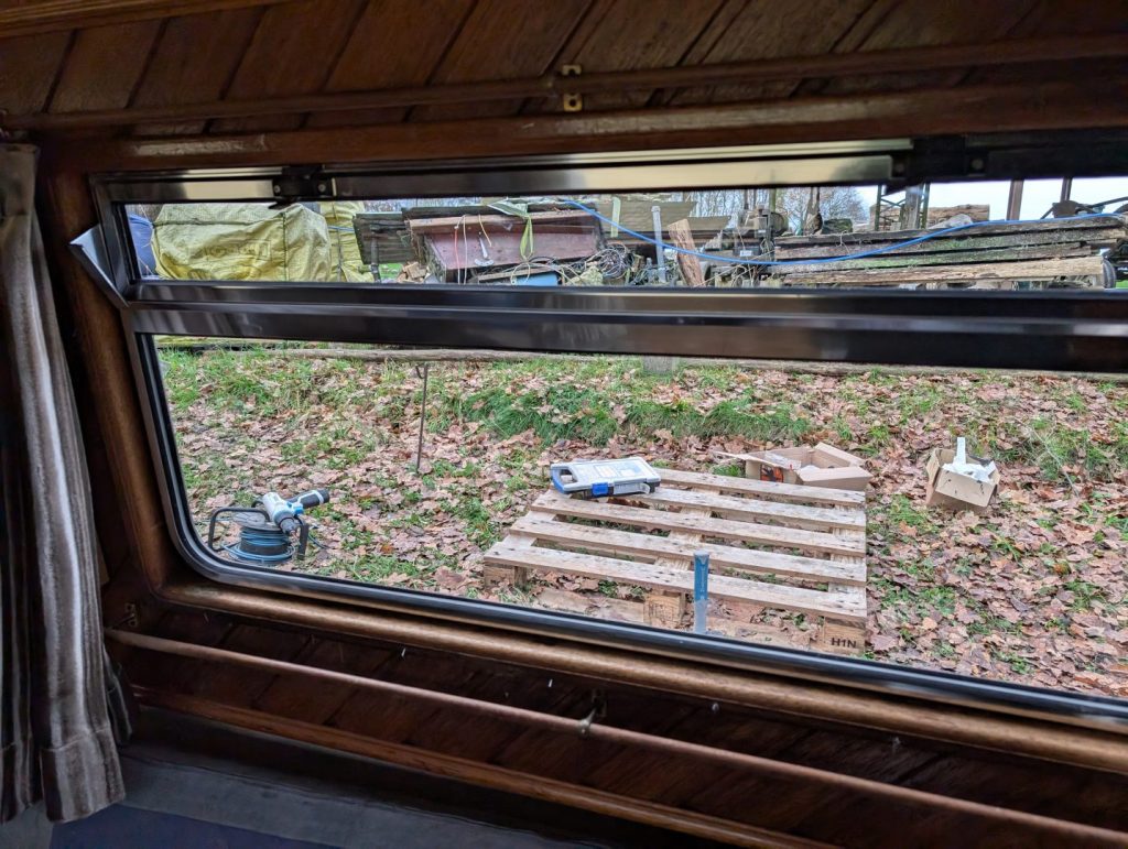 A replacement window from the inside.