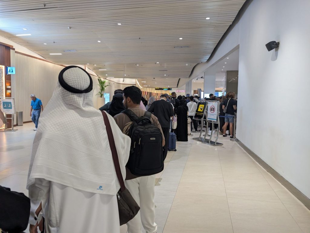Queuing for visa on arrival - Jakarta