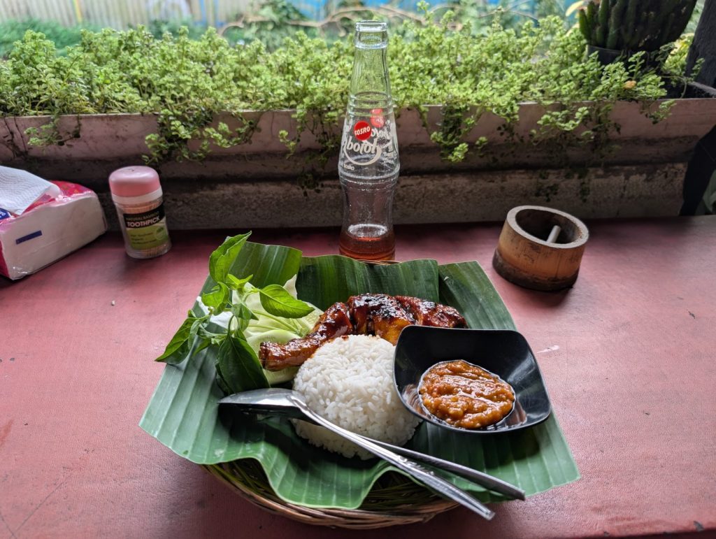 A simple 'warung' meal £1.30