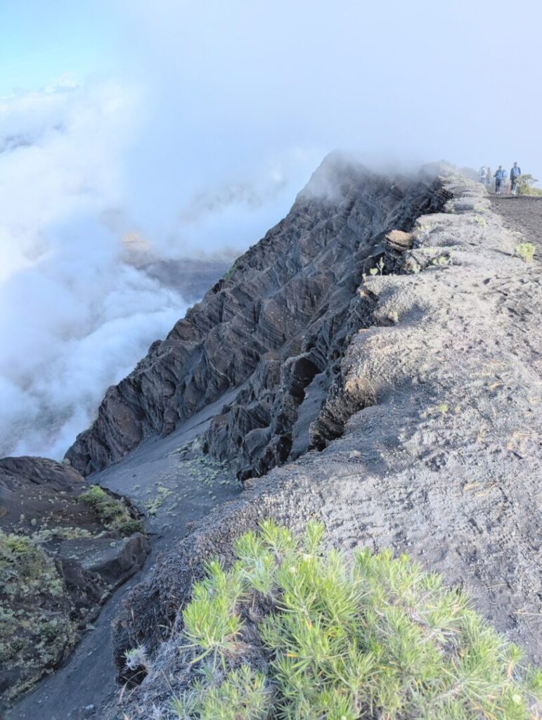 Juliana Marins fell first here into a plateau of gravel and scree 80m below